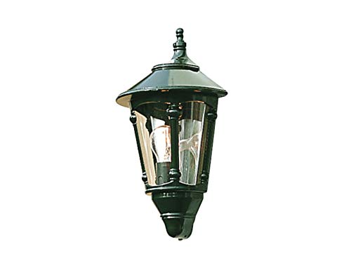 Konstsmide Virgo 569-600 Wandleuchte / B: 24cm T: 15cm H: 44cm / 1x60W / IP23 / lackiertes Aluminium / grün von Konstsmide