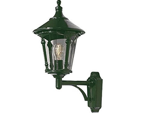 Konstsmide Virgo 571-600 Wandleuchte / B: 24cm T: 33cm H: 51cm / 1x100W / IP23 / lackiertes Aluminium / grün von Konstsmide