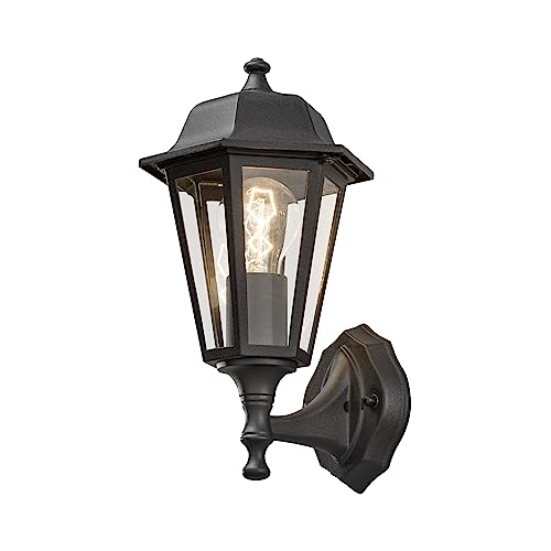 Konstsmide Wandleuchte 7094-750 / B: 21cm T: 23cm H: 33cm / 1x75W / IP23 / lackiertes Aluminium / matt-schwarz Konstsmide Wandleuchte 7094-750 / B: 21cm T: 23cm H: 33cm / 1x75W / IP23 / lackiertes Aluminium / matt-schwarz von Konstsmide