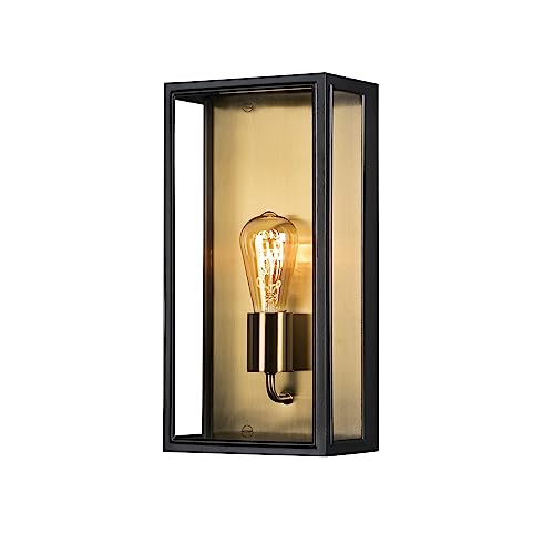 Konstsmide Wandleuchte Carpi | Stahl/klares Glas | E27 | schwarz/messing | 20,5x12,5x40cm | 7349-758 Konstsmide Wandleuchte Carpi | Stahl/klares Glas | E27 | schwarz/messing | 20,5x12,5x40cm | 7349-758 von Konstsmide