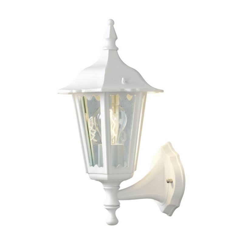 Konstsmide Wandleuchte Firenze, matt weiss, klares Glas (7232-250) von Konstsmide