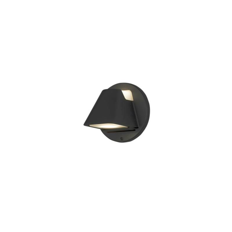 Konstsmide Wandleuchte Hild, 2xGU10, schwarz, gefrostetes Glas (426-750) von Konstsmide