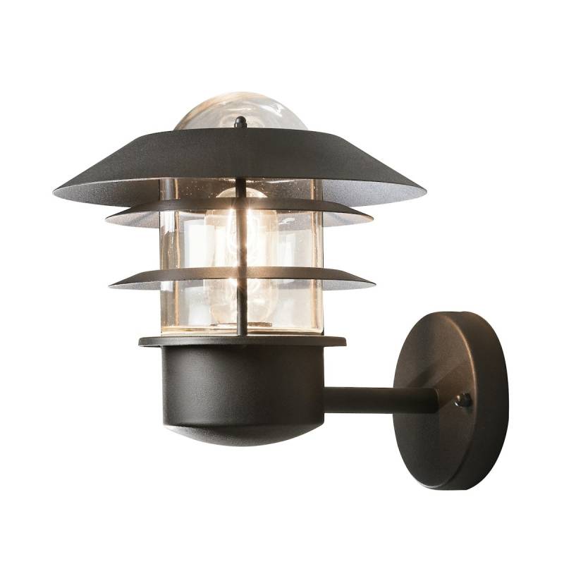 Konstsmide Wandleuchte Modena, schwarz, klares Glas (7303-750) von Konstsmide