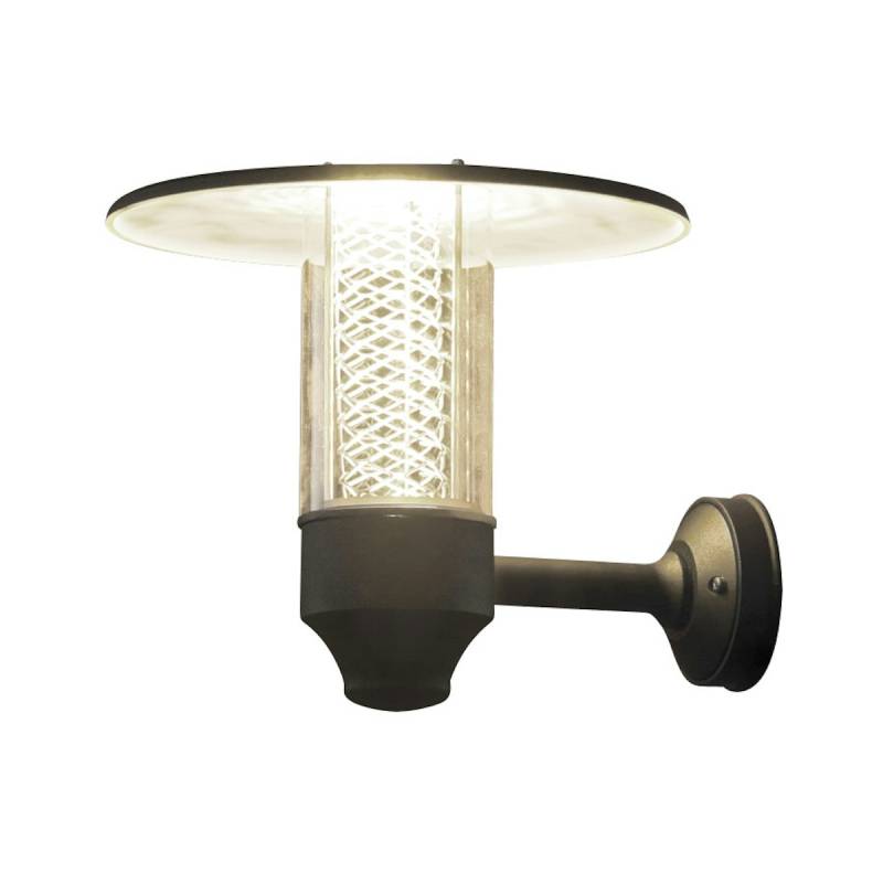 Konstsmide Wandleuchte Nova, Halogen, matt schwarz, klares Acrylglas (406-750) von Konstsmide