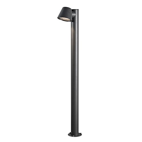Konstsmide Wegeleuchte Trieste | Aluminium schwarz | Outdoor IP44 | GU10-Fassung | 7524-370, 20.5 x 11.5 x 100 cm von Konstsmide