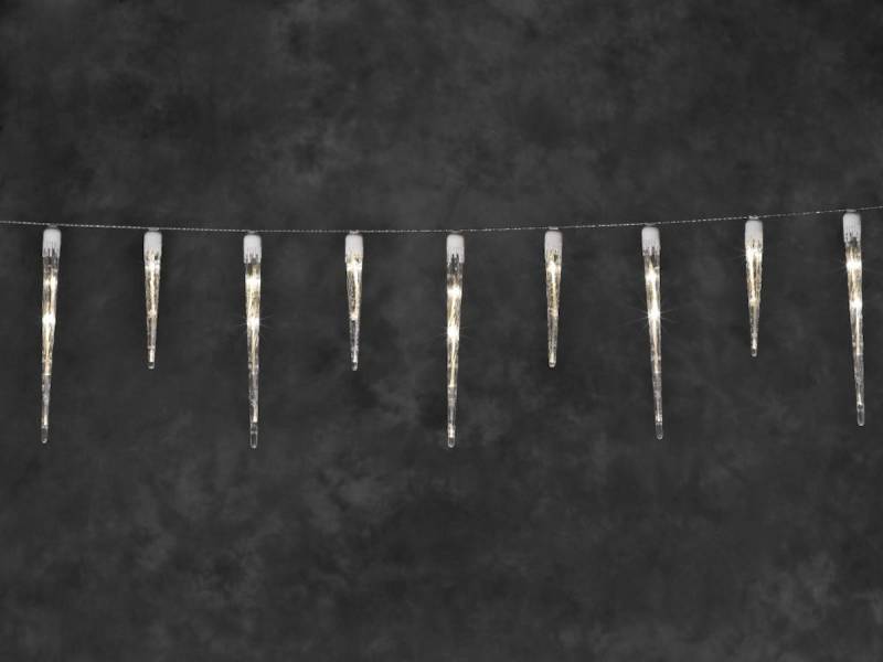 Konstsmide Weihnachtsbeleuchtung  LED Eiszapfen Lichtervorhang, 16 Zapfen von Konstsmide