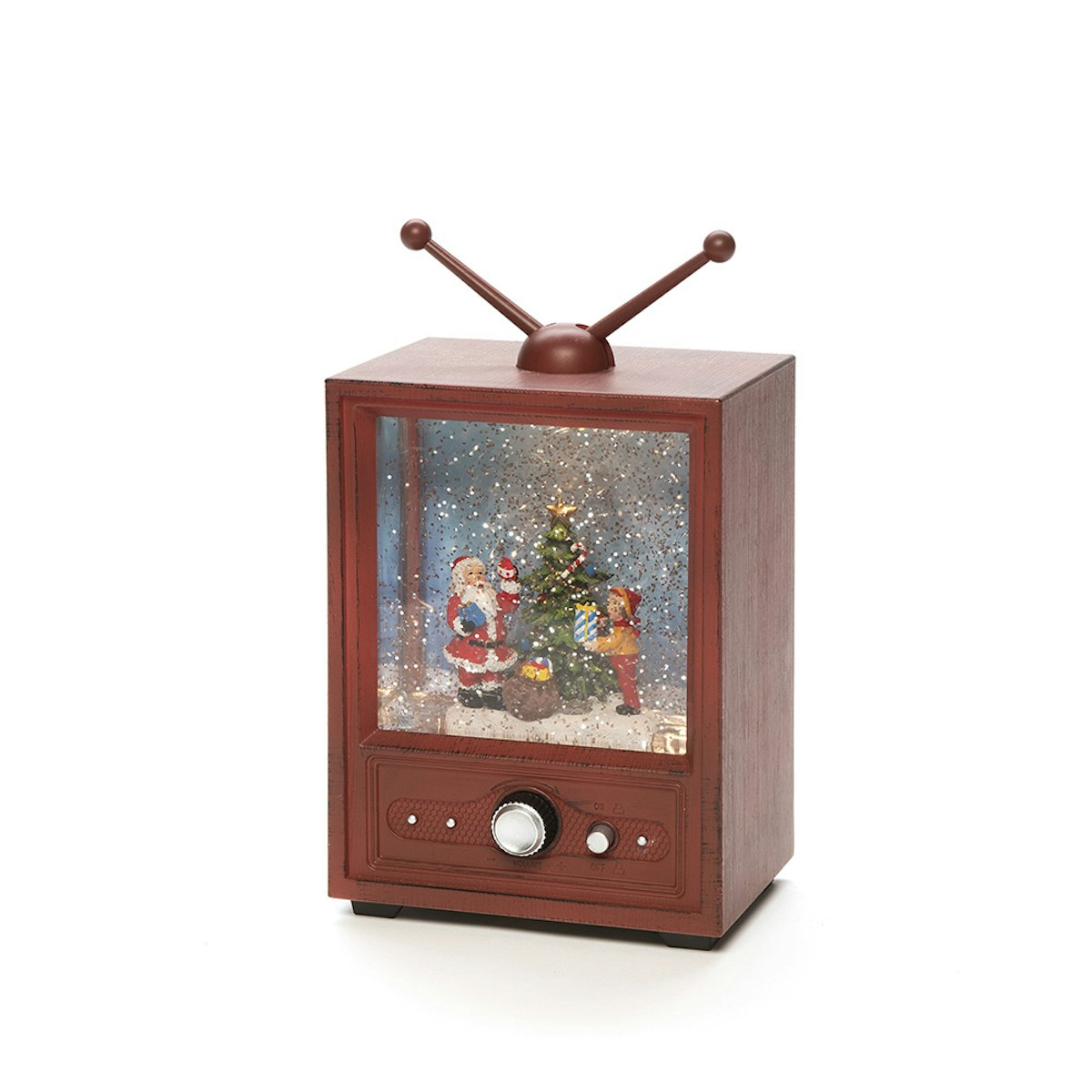 Konstsmide Weihnachtsbeleuchtung  LED Fernseher mit Weihnachtsmann und Kind von Konstsmide