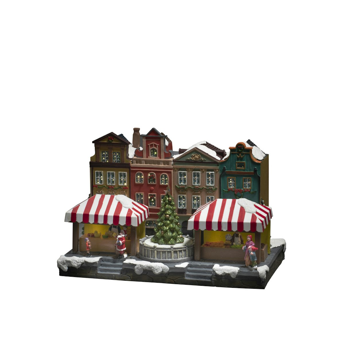 Konstsmide Weihnachtsbeleuchtung  LED Fiberoptikhaus Stadtszene Trafo/Batterie von Konstsmide
