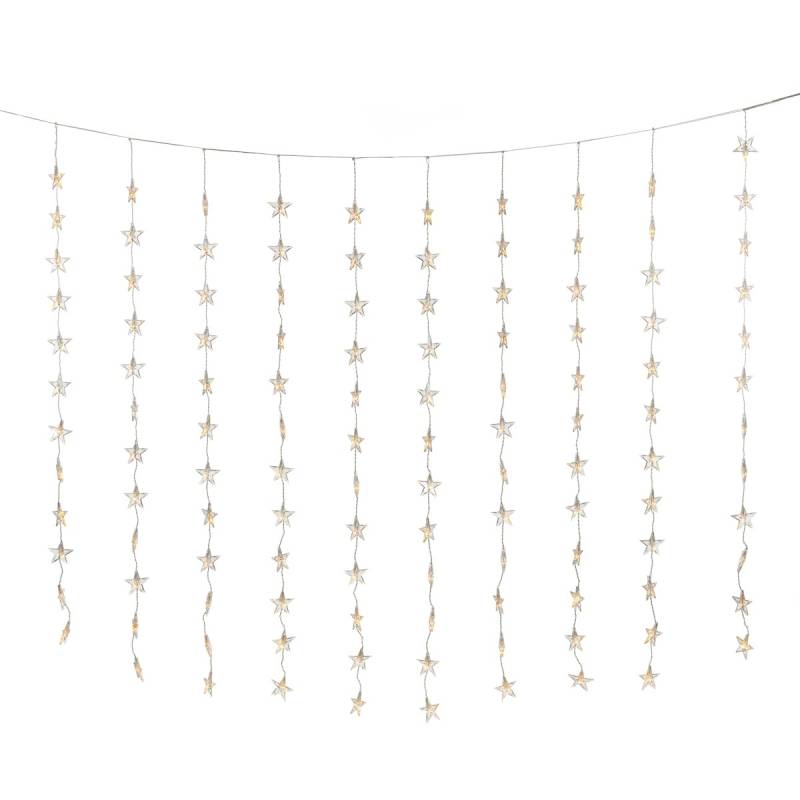 Konstsmide Weihnachtsbeleuchtung  LED Lichtervorhang Sterne Bernstein 140x120cm von Konstsmide