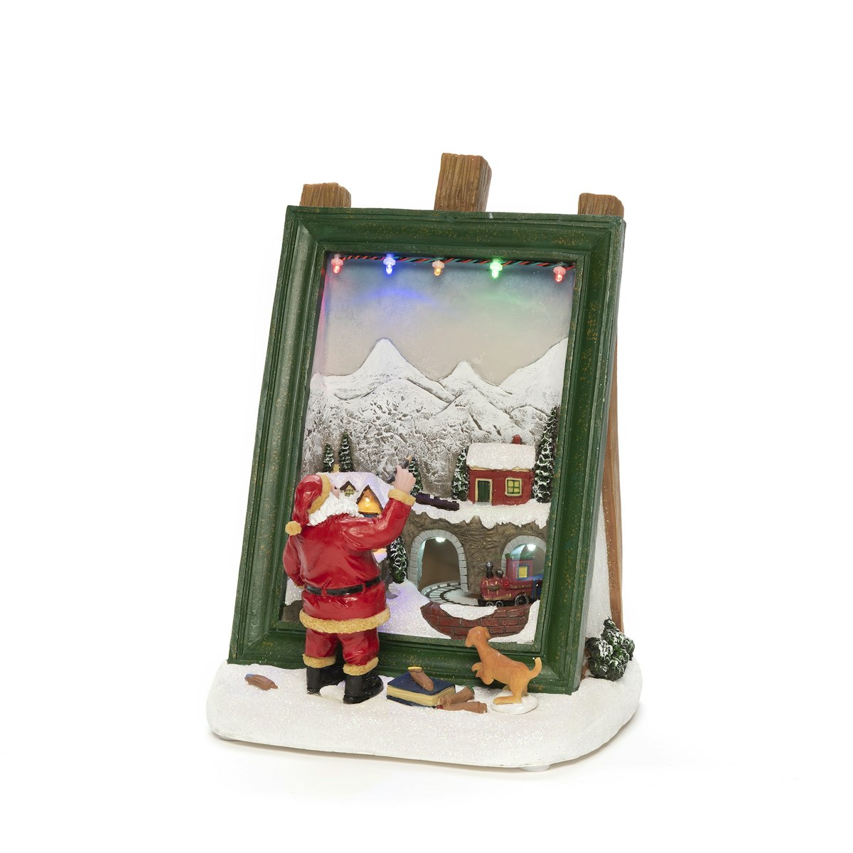 Konstsmide Weihnachtsbeleuchtung  LED Szenerie Malender Weihnachtsmann von Konstsmide