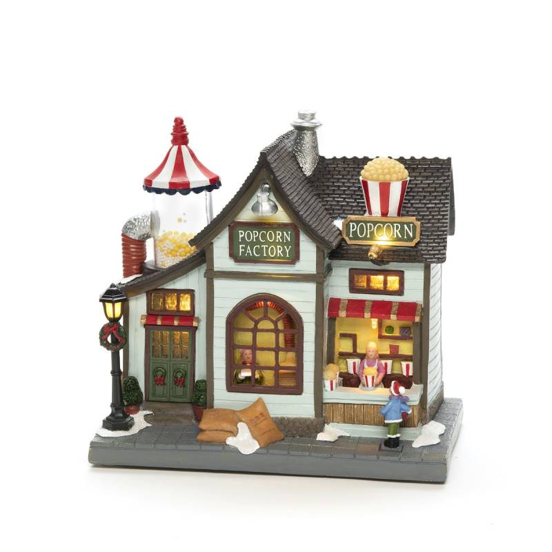 Konstsmide Weihnachtsbeleuchtung  LED Szenerie Popcornfabrik mit Animation von Konstsmide