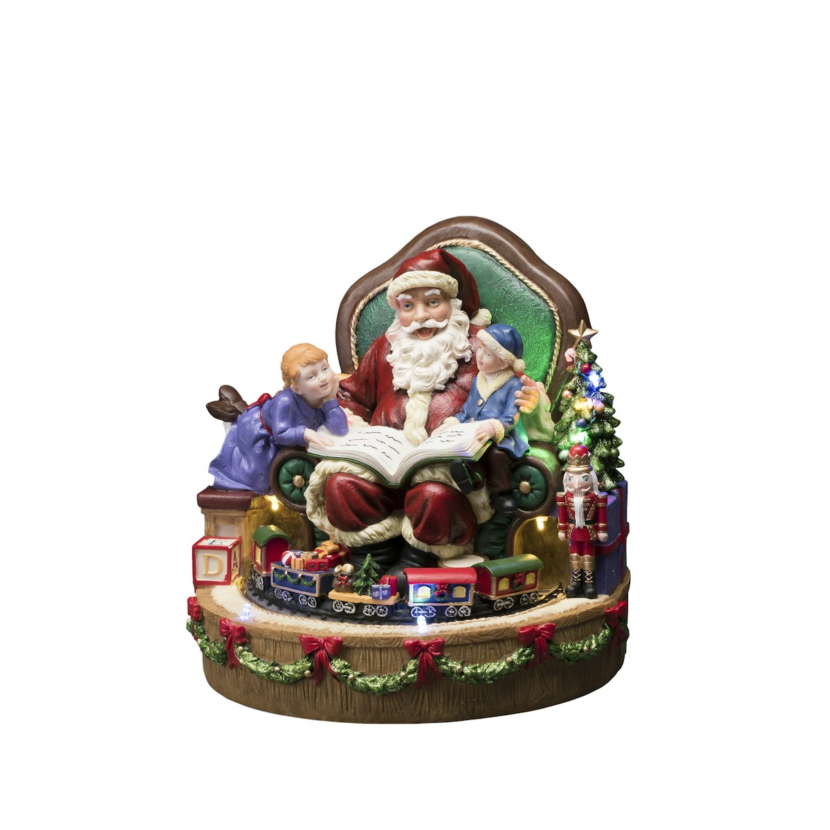Konstsmide Weihnachtsbeleuchtung  LED Szenerie Weihnachtsmann Kindern und Zug von Konstsmide