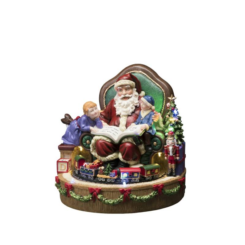 Konstsmide Weihnachtsbeleuchtung  LED Szenerie Weihnachtsmann Kindern und Zug von Konstsmide
