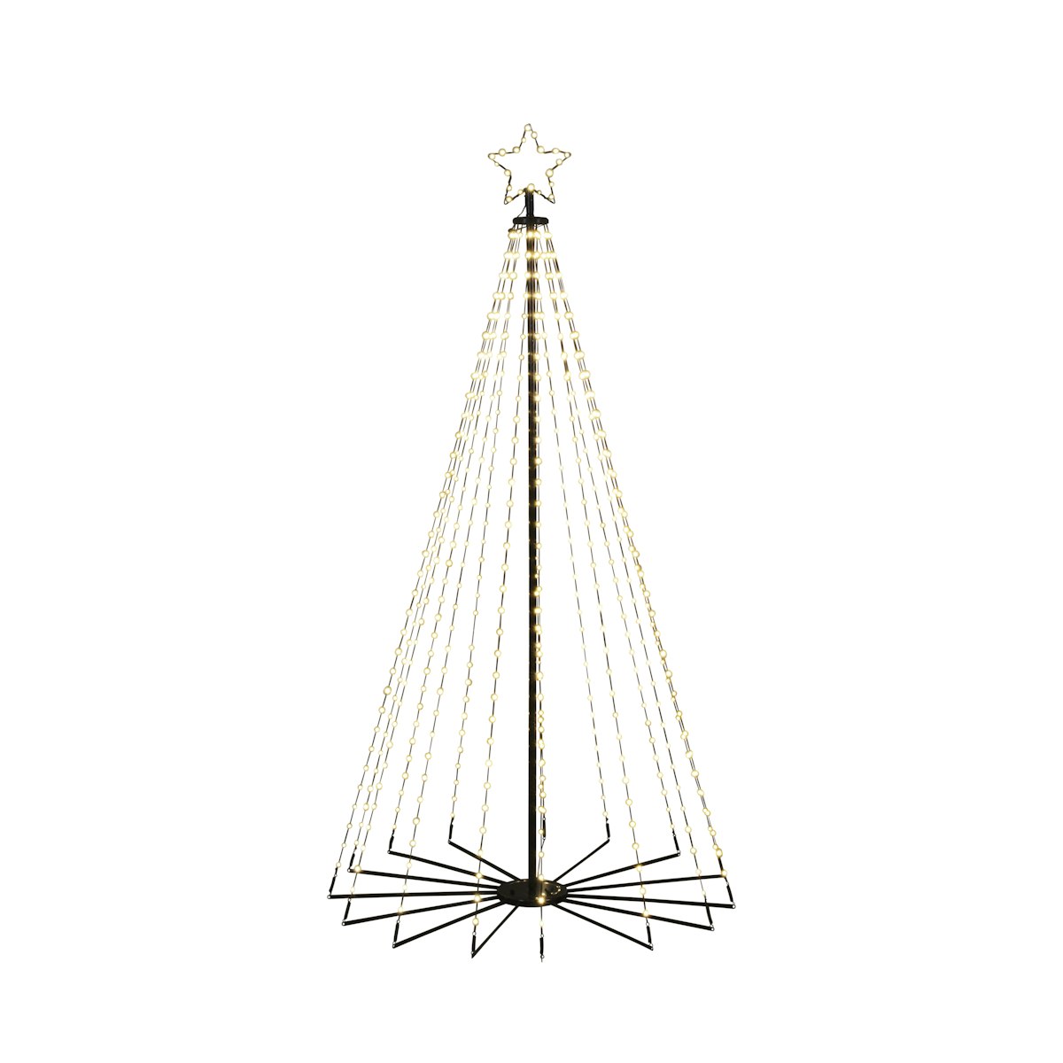 Konstsmide Weihnachtsbeleuchtung LED Tannenbaum mit Stern kegelförmig 180 cm von Konstsmide