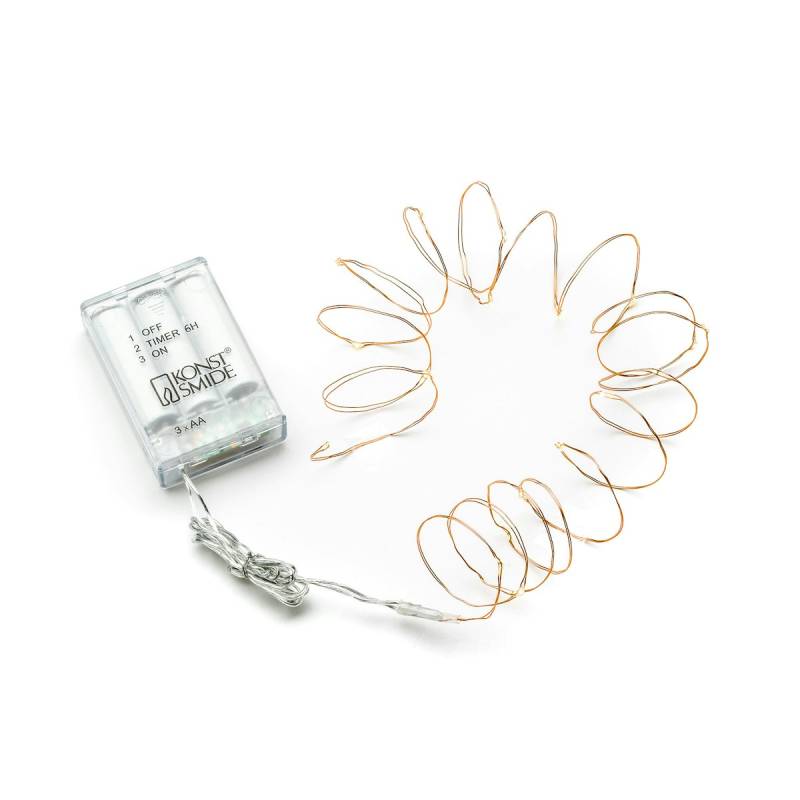 Konstsmide Weihnachtsbeleuchtung  Micro LED Lichterkette 20 warmweiße Dioden GL240 von Konstsmide