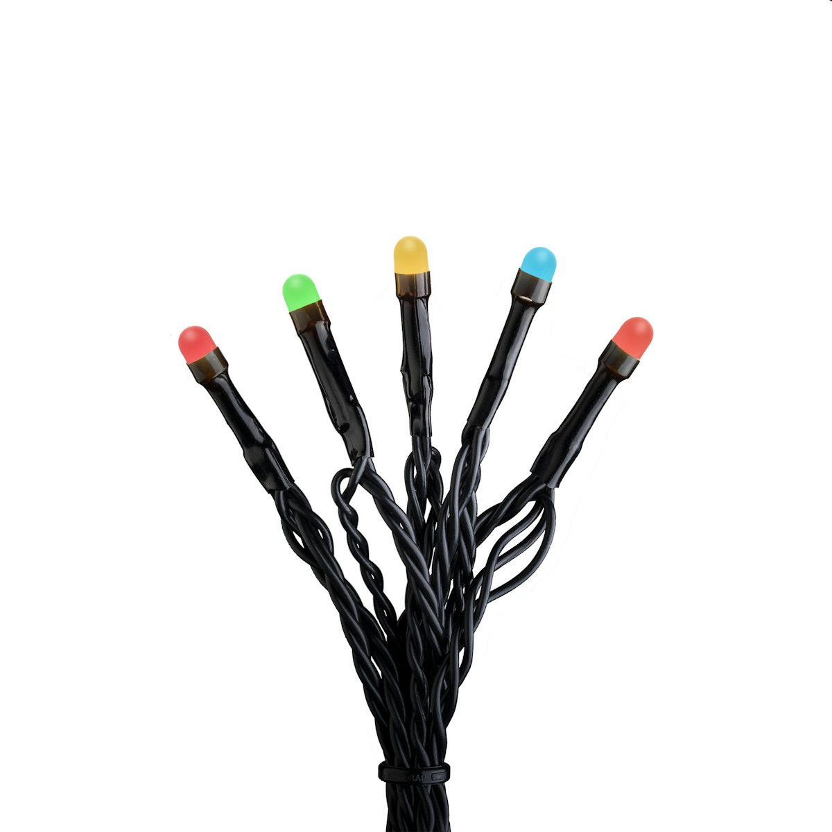 Konstsmide Weihnachtsbeleuchtung  Micro LED Lichterkette 80 Dioden schwarzes Kabel von Konstsmide