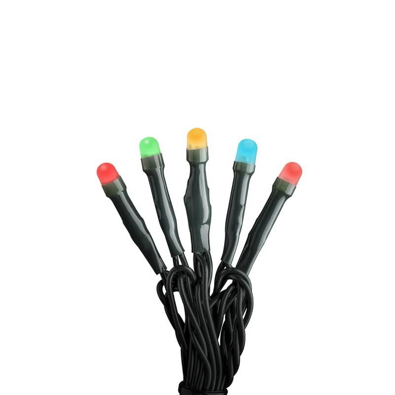 Konstsmide Weihnachtsbeleuchtung  MicroLED Lichterkette 10 Dioden grünes Kabel von Konstsmide
