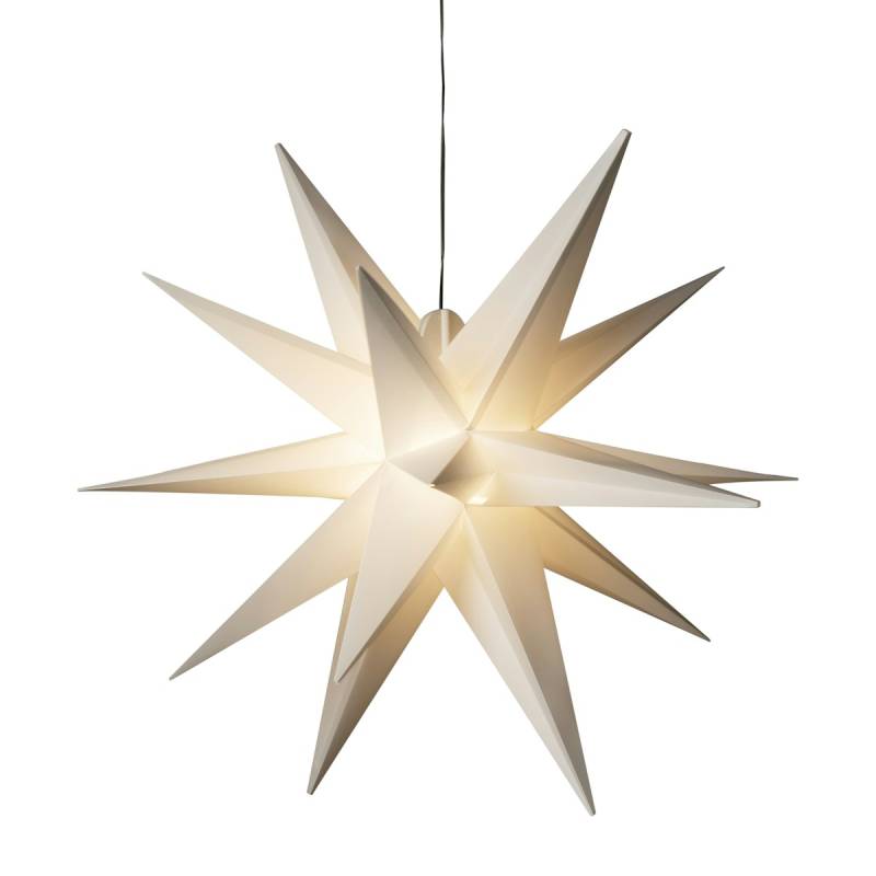 Konstsmide Weihnachtsbeleuchtung  Weißer 3D Kunststoffstern 80x60x80cm von Konstsmide