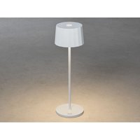 Konstsmide - Wiederaufladbare led Outdoor Tischleuchte positano dimmbar in Weiß, Höhe 35cm von Konstsmide