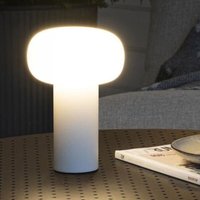 LED Akku Outdoor Tischleuchte ANTIBES mit RGB Farbwechsel, Weiß Höhe 19cm von Konstsmide