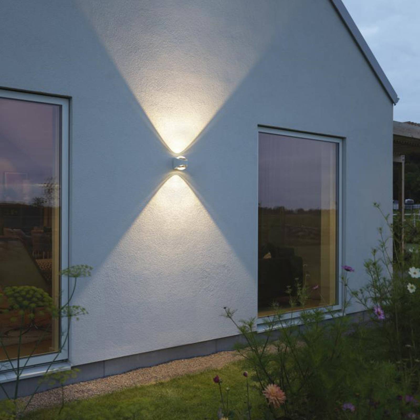 LED-Außenwandlampe Bitonto 2-flammig weiß von Konstsmide