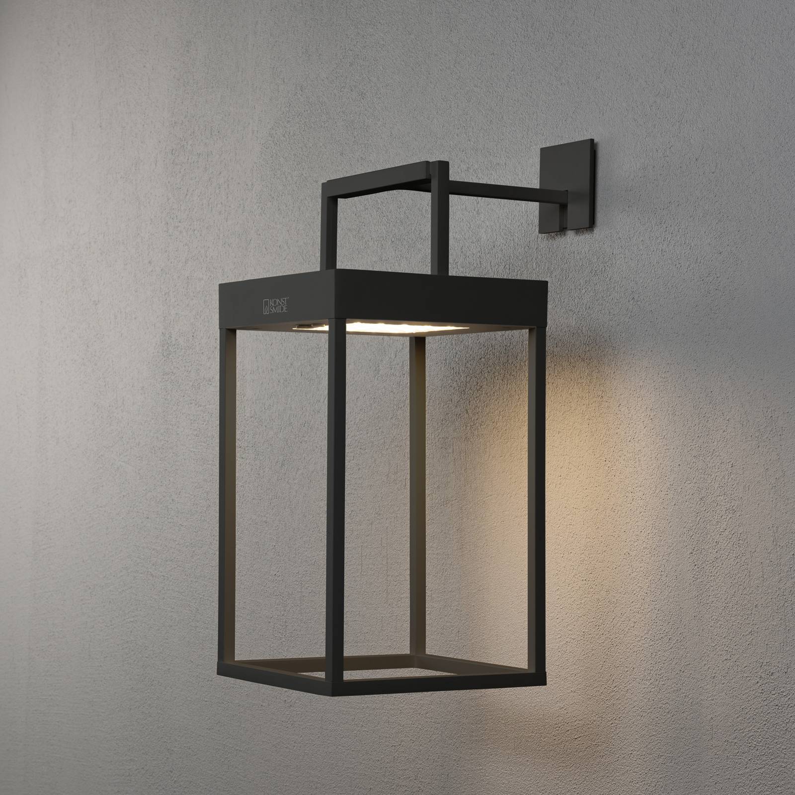 LED-Solarlaterne Portofino, Wand / Tisch, schwarz von Konstsmide