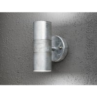 Moderne Up-Down Außenwandleuchte modena, Höhe 17cm aus Stahl, Silber von Konstsmide