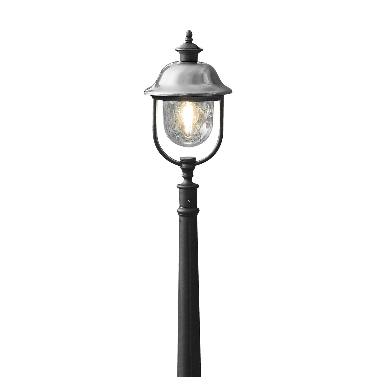 Wegeleuchte Parma, schwarz, Metall, 118 cm hoch, E27, IP43 von Konstsmide