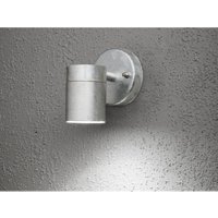 Kleine Außenwandleuchte modena Downlight, Höhe 9cm aus Stahl, Silber von Konstsmide