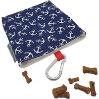 Leckerlibeutel Hund Aus Baumwollstoff - Anker- Mit Magnetverschluss Und Karabiner von KonsumSchwestern