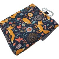 Leckerlibeutel Hund Aus Baumwollstoff Mit Magnetverschluss Und Karabiner - Fuchs Folklore Kawaii von KonsumSchwestern