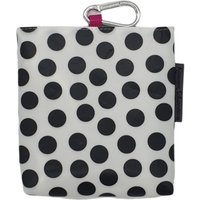Leckerlibeutel Hund Aus Wachsstoff - Polka Dots Schwarz Auf Weiß - Mit Magnetverschluss Und Karabiner von KonsumSchwestern
