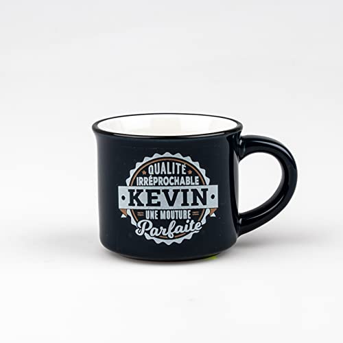 Kontiki - Espressotasse mit Untertasse aus personalisiertem Steingut "Kevin..." von Kontiki