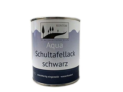 Schultafellack Tafelfarbe Aqua innen & außen schwarz 750ml von Kontor 5