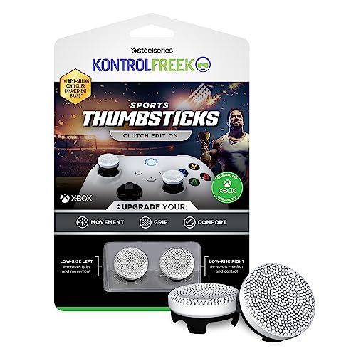 KontrolFreek Clutch für Xbox One und Xbox Series X Controller | Performance Thumbsticks | 2 Low-Rise Concave | Schwarz & Weiß von KontrolFreek