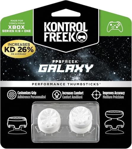 KontrolFreek FPS Freek Galaxy Weiß für Xbox One und Xbox Series X Controller | Performance Thumbsticks | 1 x Hoch, 1 x Mittel | Weiß von KontrolFreek