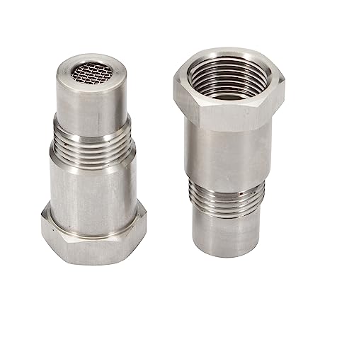 2 Stück Lambdasonde Adapter M18x1,5mm, Konuooer mit Filter O2 Sauerstoffsensor adapter Verlängerung 45mm für Auto Auspuffanlage Zubehör M18 x 1,5 mm Lambdasonde Eliminator von Konuooer