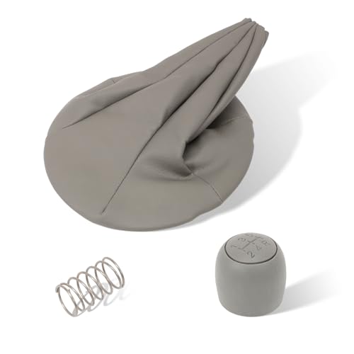 Konuooer Kit Schalthebelmanschette + Schaltknauf Farbe Grau + Feder kompatibel mit fi-at Panda 169 2003-2012 kompatibel mit Fiat 500/500C 2007-2013 Konuooer Kit Schalthebelmanschette + Schaltknauf Farbe Grau + Feder kompatibel mit fi-at Panda 169 2003-2012 kompatibel mit Fiat 500/500C 2007-2013 von Konuooer