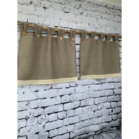 Leinenvorhänge Mit Spitzenborte Und Knöpfen | Landhaus Küchenvorhänge Landhausstil Volant Benutzerdefinierte Größe Farbe Leinenvorhänge Mit Spitzenborte Und Knöpfen | Landhaus Küchenvorhänge Landhausstil Volant Benutzerdefinierte Größe Farbe von KonvaliykaTextile