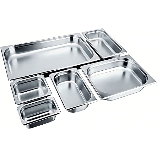 Konzept 11 - GN Behälter (GN 1/1, Höhe 20 mm) Edelstahl Warmbehälter 2,5 Liter, Pizza Zutatenbehälter, Gastro Behälter verschiedene Größen und Höhen, Gastro Normschale, Gastronorm Behälter von Konzept 11