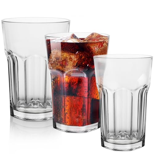 Konzept 11 - Wassergläser Set 12-teilig, Trinkgläser Set, 350ml Gläser Set Stapelbar- Perfekt für Saft, Cocktails, Latte Macchiato, Gläser Set 12 teilig von Konzept 11