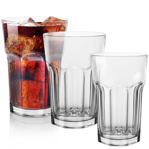 Konzept 11 - Wassergläser Set 12-teilig, Trinkgläser Set, 410ml Gläser Set Stapelbar- Perfekt für Saft, Wasser, Latte Macchiato, Gläser Groß Set 12 teilig von Konzept 11