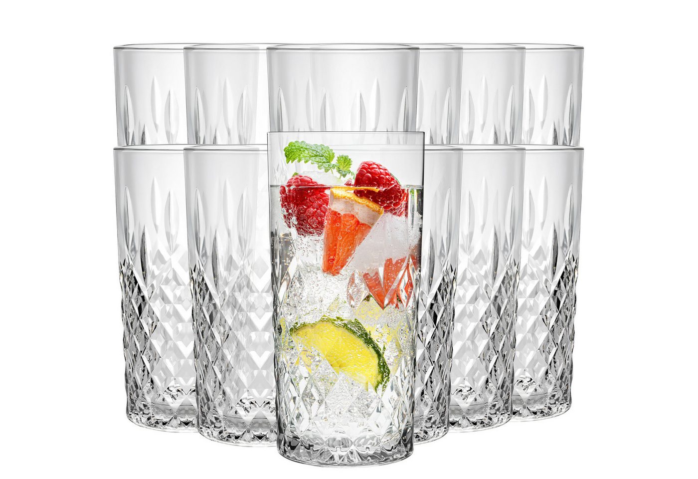 KONZEPT Gläser-Set Trinkgläser Set Wassergläser 6/12er Set für Cocktails, Softdrinks, Glas-Set, 300 ml KONZEPT Gläser-Set Trinkgläser Set Wassergläser 6/12er Set für Cocktails, Softdrinks, Glas-Set, 300 ml von KONZEPT