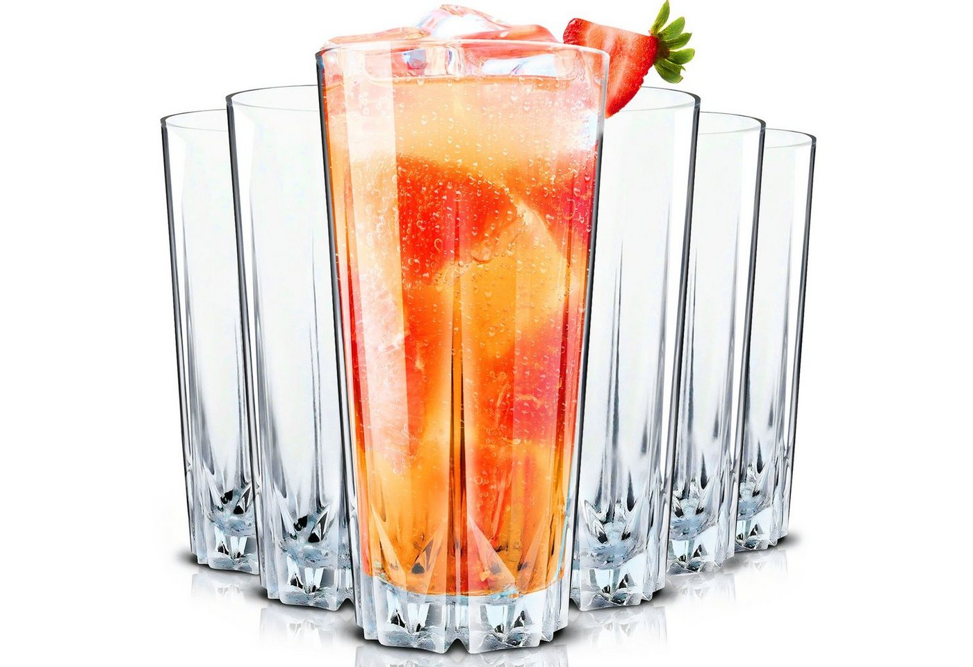Konzept 11 Gläser-Set Cocktailgläser Set 330ml Geriffelte Gläser für Cocktails von Konzept 11