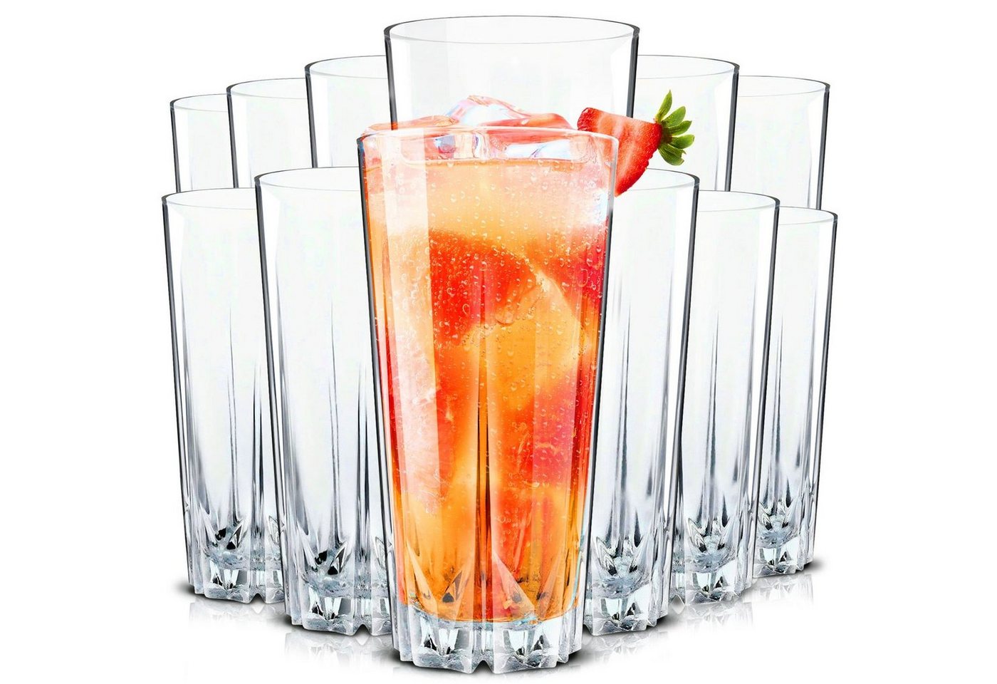 Konzept 11 Gläser-Set Cocktailgläser Set 330ml Geriffelte Gläser für Cocktails von Konzept 11