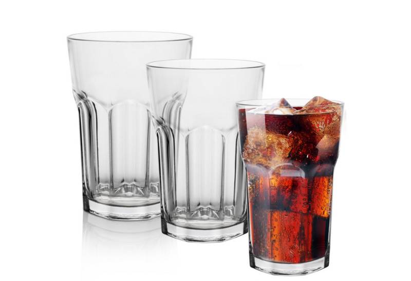 KONZEPT Gläser-Set Wassergläser Set 270/350/410 ml, Trinkgläser Set, Gläser Set Stapelbar, 6-tlg, 270 ml, Perfekt für Saft, Cocktails, Latte Macchiato von KONZEPT