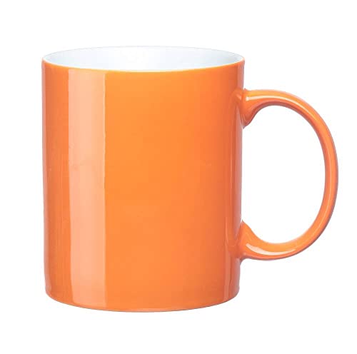Konzept 11 - Kaffeebecher 300ml Set 4 Stk., Orange, Teebecher aus Keramik, Trinkbecher Set für Coffee, Tee, Große Tassen, Spülmaschinenfest von Konzept 11