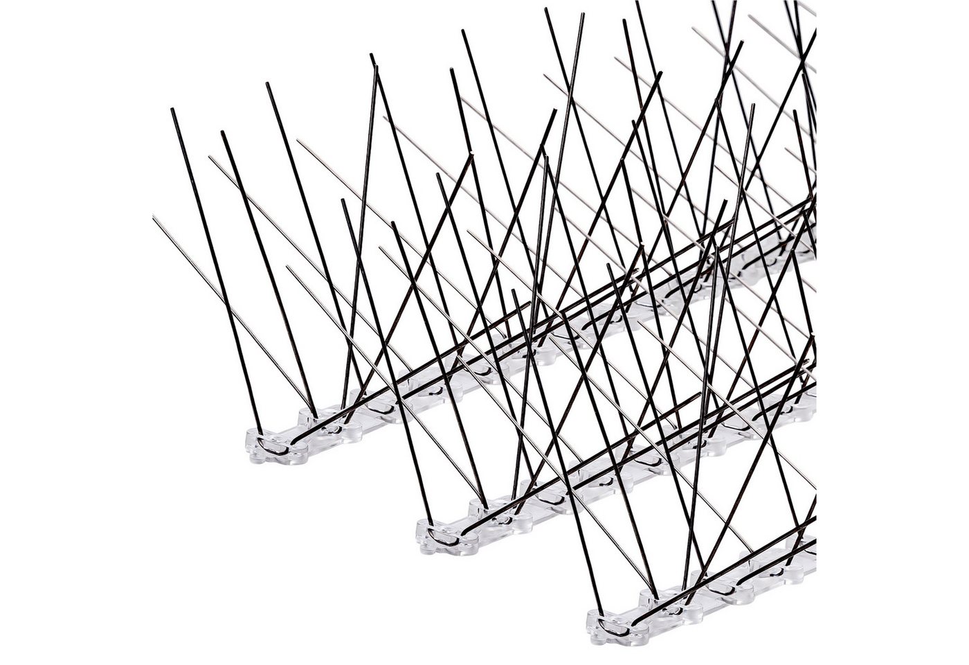 KONZEPT Taubenspikes Vogelabwehr Spikes aus Edelstahl gegen Tauben, Spatzen, Amsel, Marder, 10-St., für Balkon, Fensterbank, Garten - Set 10 szt. x 50 cm, 5-reihig KONZEPT Taubenspikes Vogelabwehr Spikes aus Edelstahl gegen Tauben, Spatzen, Amsel, Marder, 10-St., für Balkon, Fensterbank, Garten - Set 10 szt. x 50 cm, 5-reihig von KONZEPT