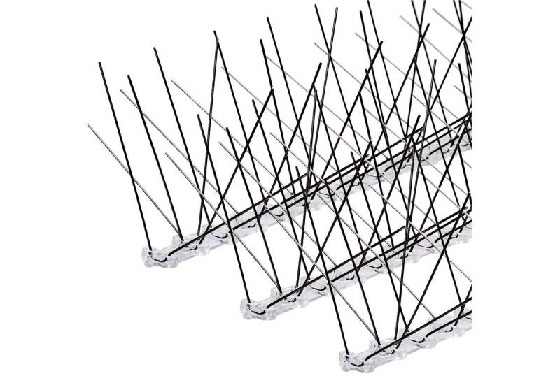 KONZEPT Taubenspikes Vogelabwehr Spikes aus Edelstahl gegen Tauben, Spatzen, Amsel, Marder, 4-St., für Balkon, Fensterbank, Garten - Set 4 szt. x 50 cm, 5-reihig von KONZEPT