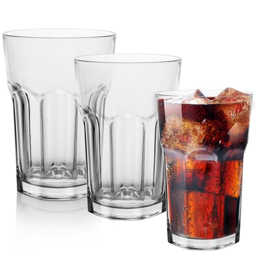 Konzept 11 - Wassergläser Set 6-teilig, Trinkgläser Set, 270ml Gläser Set Stapelbar- Perfekt für Saft, Wasser, Latte Macchiato, Gläser Set 6 teilig von Konzept 11